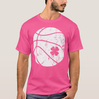 Basketball Kleeblatt Lucky Clover Irish St Patrick T-Shirt