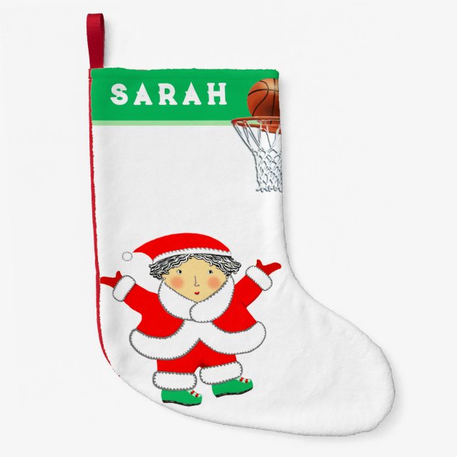 Basketball Kleiner Weihnachtsstrumpf (Vorderseite)
