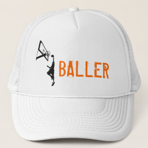 Basketball-Knall taucht Silhouette ein Truckerkappe