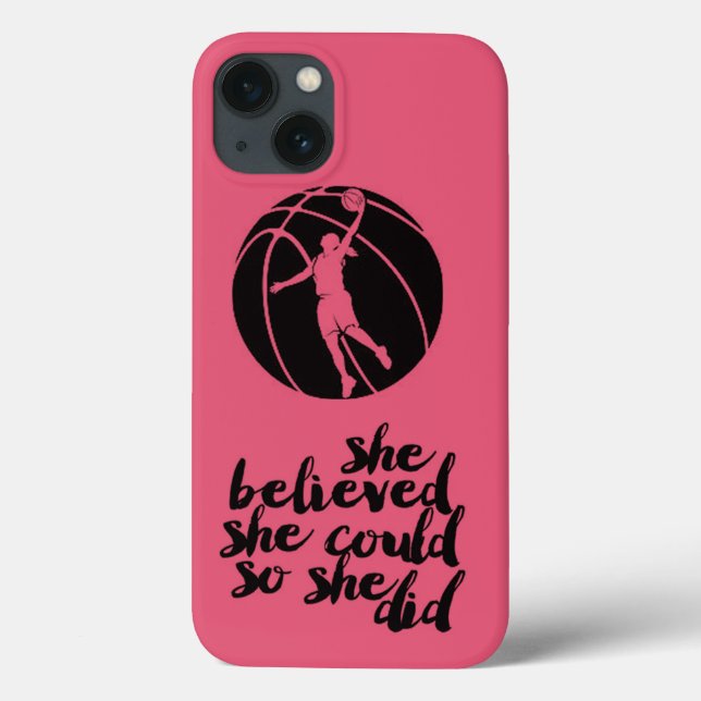 Basketball-Korb-Ball-Girly jugendlich Case-Mate iPhone Hülle (Rückseite)