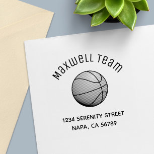 Basketball Korb Familienadresse Permastempel