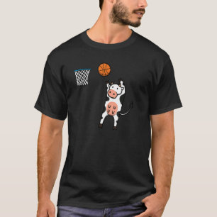 Basketball Kuh Niedlich Bauernhof Tier Ball Sport T-Shirt