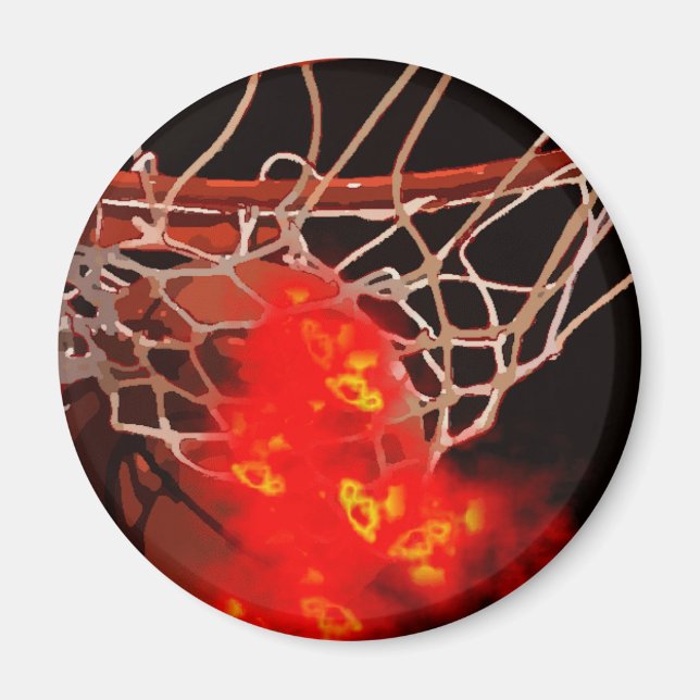 Basketball-Kunst Magnet (Vorne)