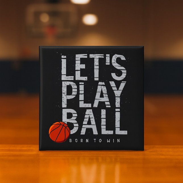 Basketball Lasse Ball spielen Geboren, um Sport zu Button (Von Creator hochgeladen)