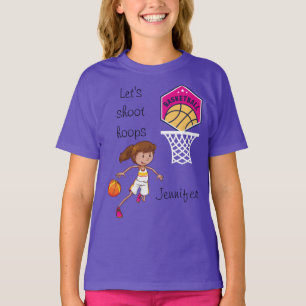 Basketball "Lasst uns Körbe werfen" Personalisiert T-Shirt