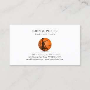 Basketball-Lehrer-Trainer-modernes Trendy Visitenkarte