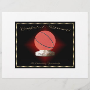 Basketball-Leistungsurkunde Flyer
