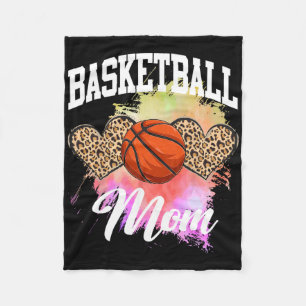 Basketball Leopard Gefärbte Krawatte Basketball Ma Fleecedecke