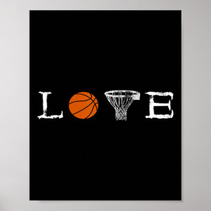 Basketball Liebe Baller Aktionskorb Basketball Bas Poster