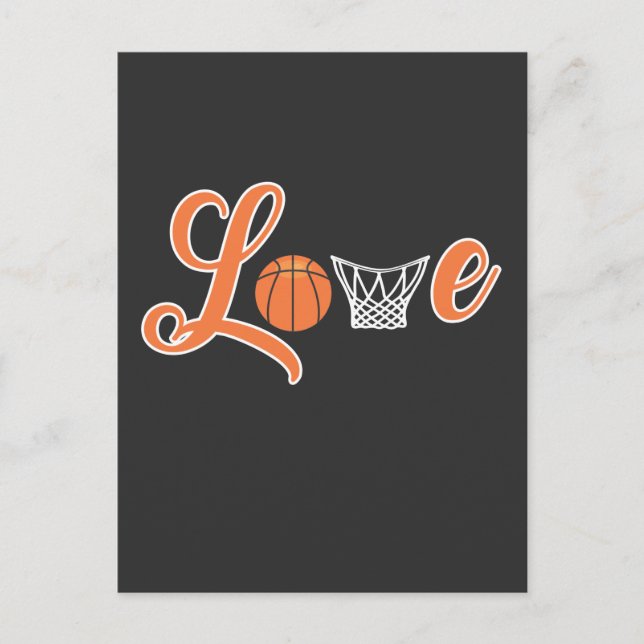 Basketball Liebe Basketball Ball Sports Player Postkarte (Vorderseite)