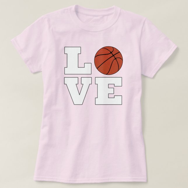 Basketball-LIEBE-Basketballspieler oder Coach T-Shirt (Design vorne)
