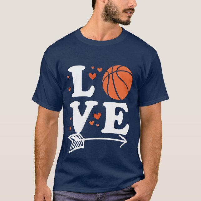 Basketball Liebe Kleidung Männer Frauen Mädchen T-Shirt (Vorderseite)