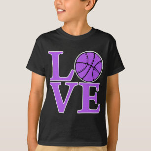Basketball LIEBE, Lavendel T-Shirt