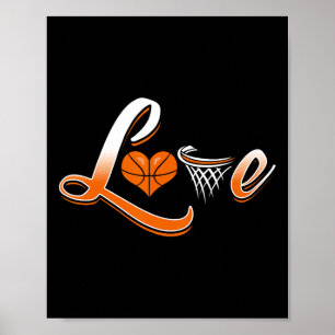 Basketball-Liebe-Shirt Poster