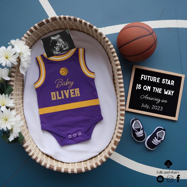 Basketball liebende Eltern Schwangerschaftsankündi Einladung (Von Creator hochgeladen)