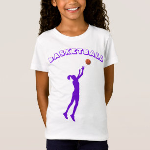 Basketball Lila Schriftart & Girl T - Shirt