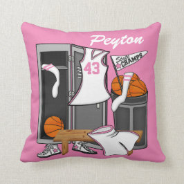 Basketball-Locker-Room mit eigenem Spielernamen Kissen