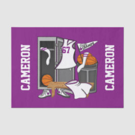 Basketball-Locker-Room mit eigenem Spielernamen Seidenpapier