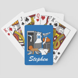 Basketball-Locker-Room mit eigenem Spielernamen Spielkarten