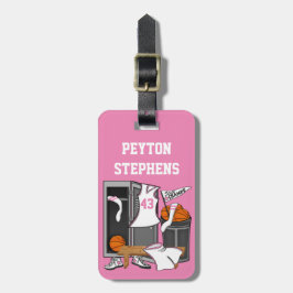 Basketball Lockerroom Custom Player Name Number Gepäckanhänger