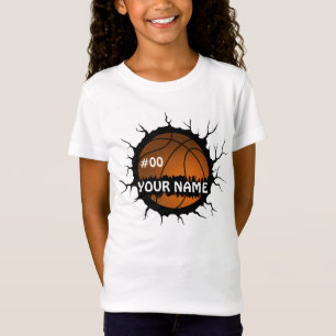 Basketball-Logo, Basketball-Individuelle Name T-Shirt