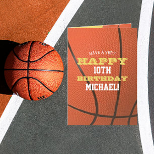 Basketball Look Fügen Sie Ihren Namen und das Jahr Karte