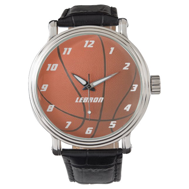 Basketball Look Personalized Armbanduhr (Vorderseite)