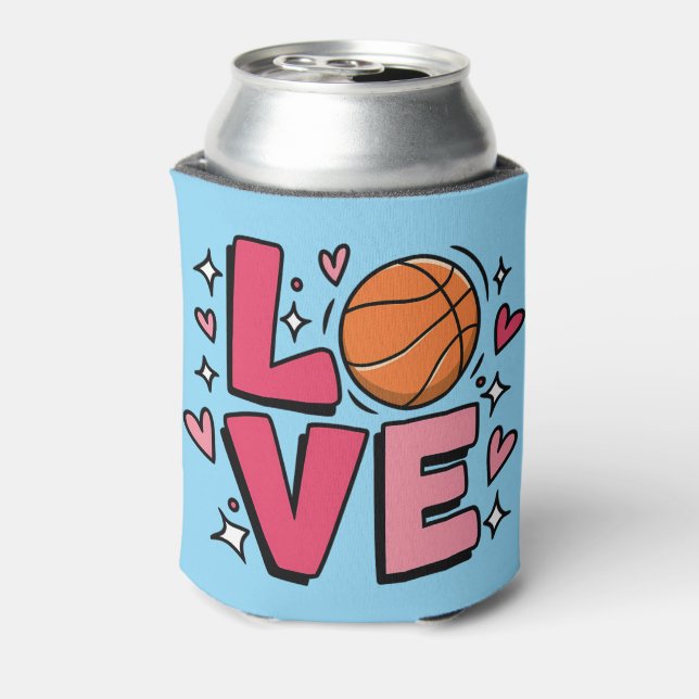 Basketball Love Cute Girls Women Basketball Player Dosenkühler (Kanne Rückseite)
