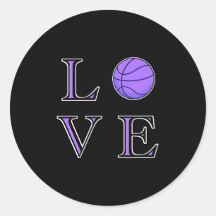 Basketball Lover Basketball Ball Runder Aufkleber