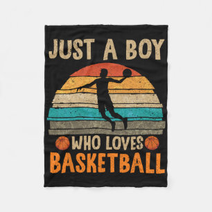 Basketball Lover Boys Basketball Player Sport Bass Fleecedecke