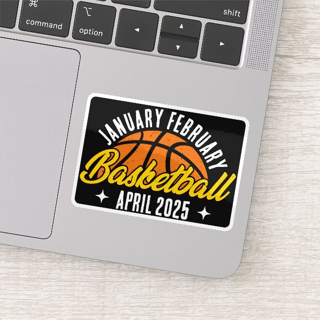 Basketball Lover Cool Player Moderner Personalisie Aufkleber (Detail)