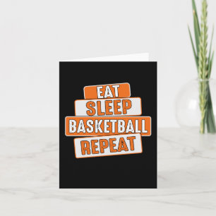 Basketball Lover Eat Sleep Basketball Wiederholung Karte