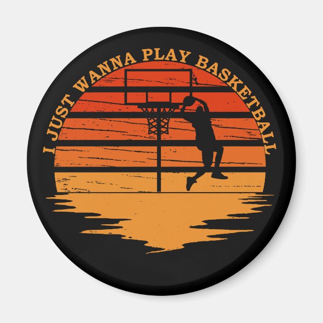 Basketball-lustige Sprüche Magnet (Vorne)