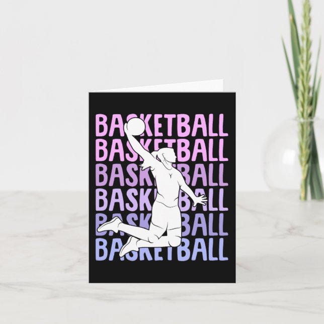 Basketball Mädchen Frauen Kinder 1 Karte (Vorderseite)