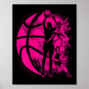 Basketball Mädchen Frauen Kinder Basketballmannsch Poster