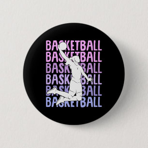 Basketball Mädchen Frauen Kinder Button