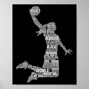 Basketball Mädchen Frauen Kinder Mädchen Poster