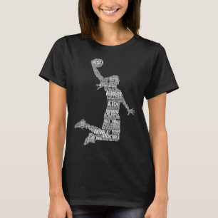 Basketball Mädchen Frauen Kinder Mädchen T-Shirt