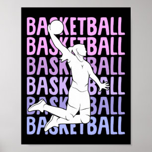 Basketball Mädchen Frauen Kinder Poster
