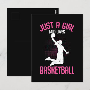 Basketball Mädchen Frauen Postkarte