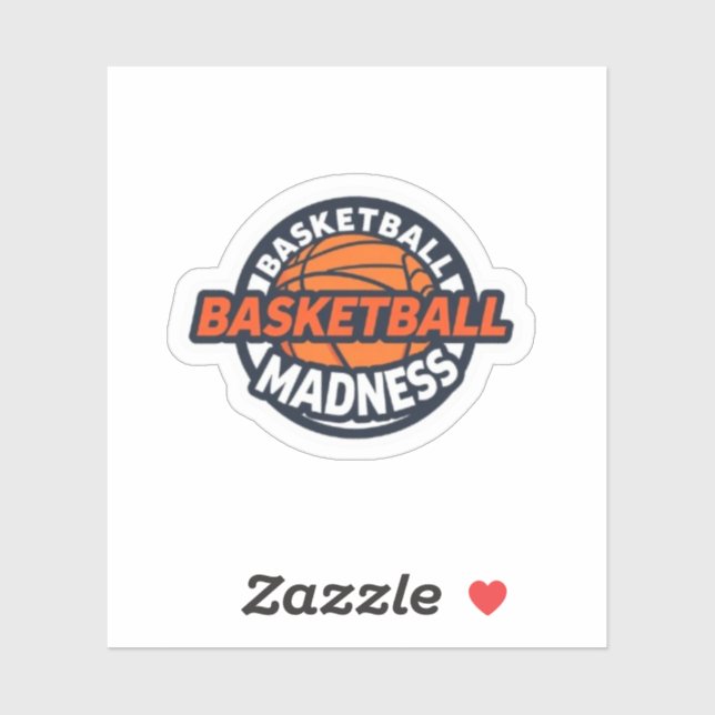 Basketball Madness Hoop Life Athlete Fan Aufkleber (Blatt)