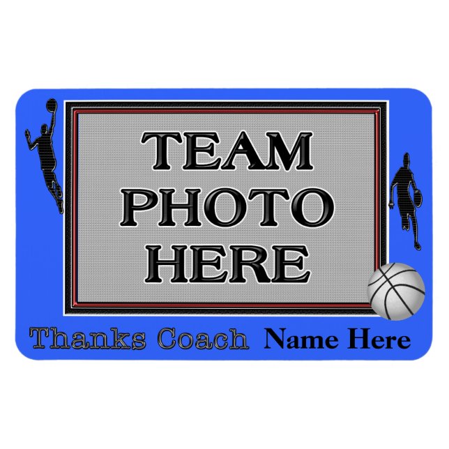 Basketball Magnet Merci Cadeaux entraîneurs (Horizontal)