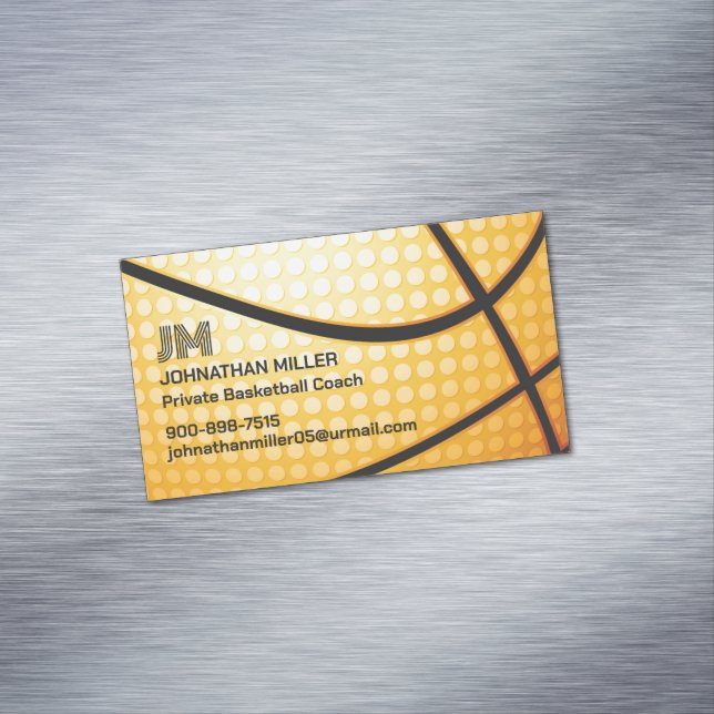 Basketball Magnetische Visitenkarte (Beispiel)