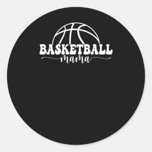 Basketball Mama Basketball Mama Runder Aufkleber