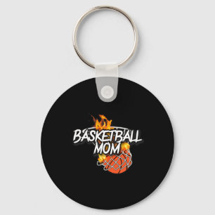 Basketball-Mama - Basketballgestänge - Lit On Fire Schlüsselanhänger