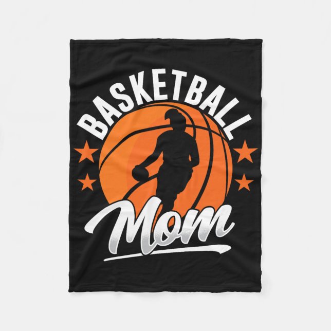 Basketball Mama Coach Match Player Mannschaft Mutt Fleecedecke (Vorderseite)