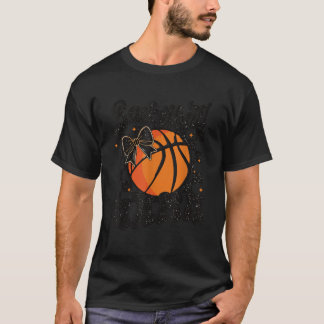 Basketball Mama Coquette Bow Niedlich Game Day T-Shirt