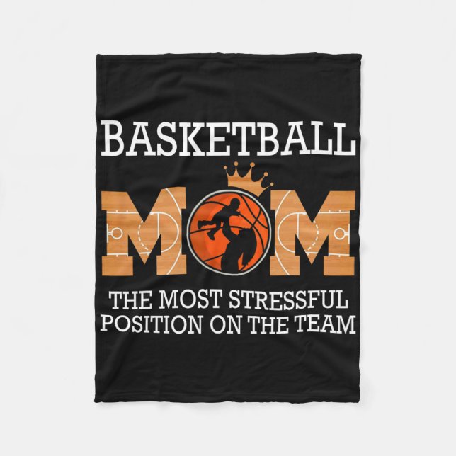 Basketball-Mama die härteste Position auf Fleecedecke (Vorderseite)