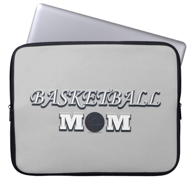 Basketball-Mama Laptopschutzhülle (Vorderseite)