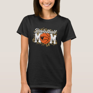 Basketball Mama Leopard Funny Basketball Mama T-Shirt